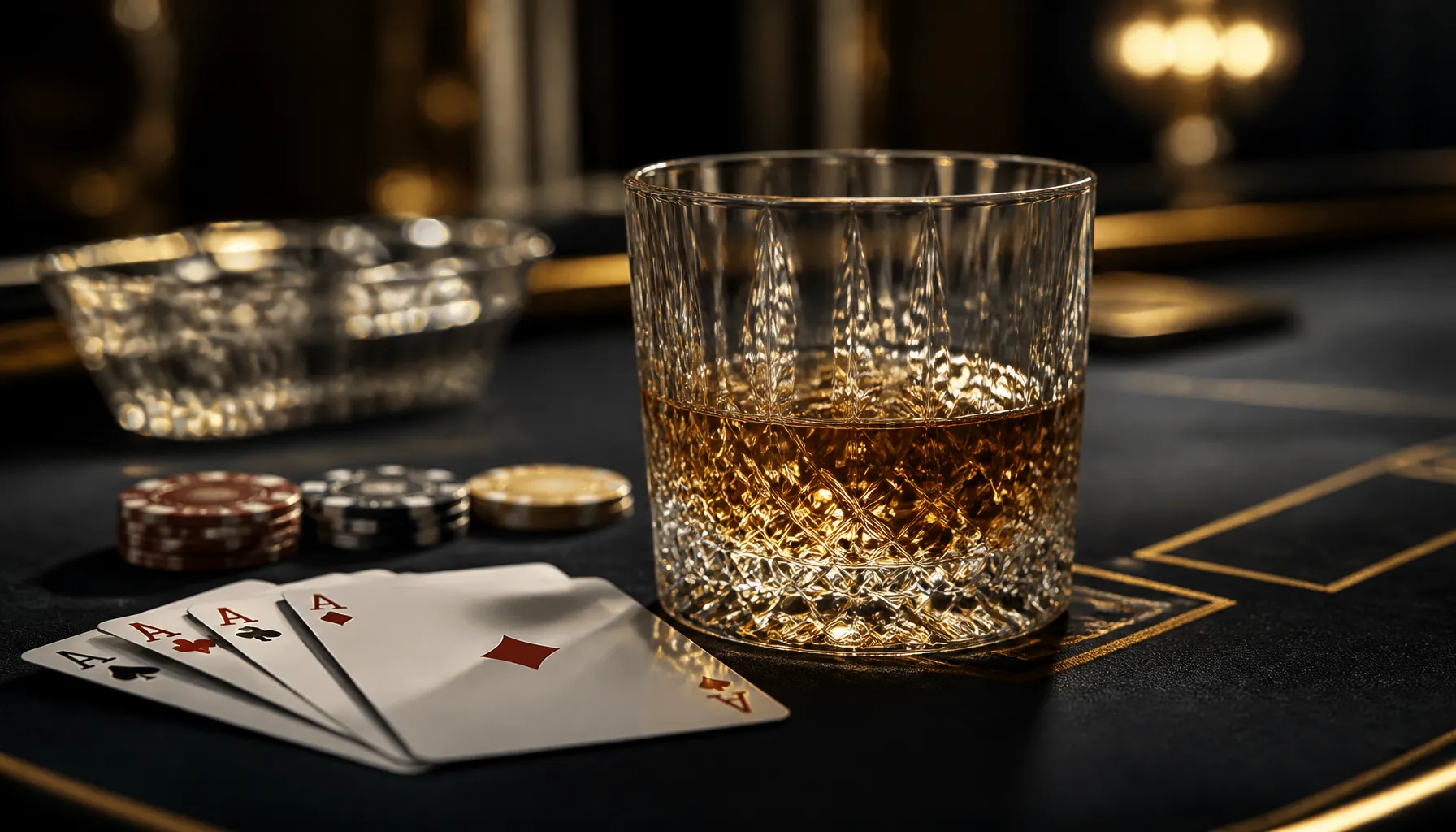 Close-up of a gleaming golden trophy resting on deep emerald velvet, dramatic cinematic warm lighting with bokeh background
