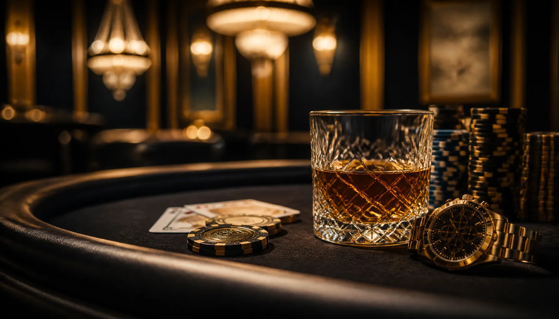 Close-up of a gleaming golden trophy resting on deep emerald velvet, dramatic cinematic warm lighting with bokeh background